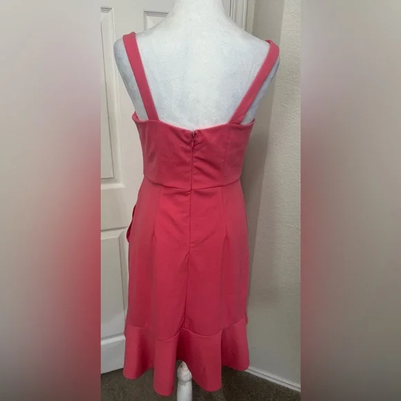 BCBG Paris Women’s Pink Ruffle Cocktail Mini Dress Size XS - Picture 4 of 10